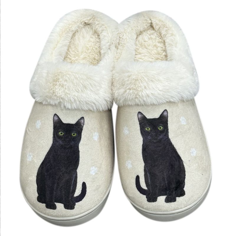 Black Cat Snugg Slippers
